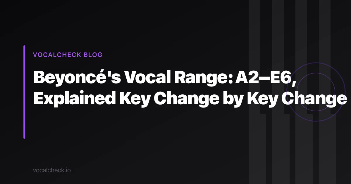 Beyoncé's Vocal Range: A2–E6, Explained Key Change by Key Change