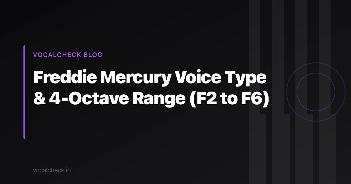 Freddie Mercury Voice Type & 4-Octave Range (F2 to F6)