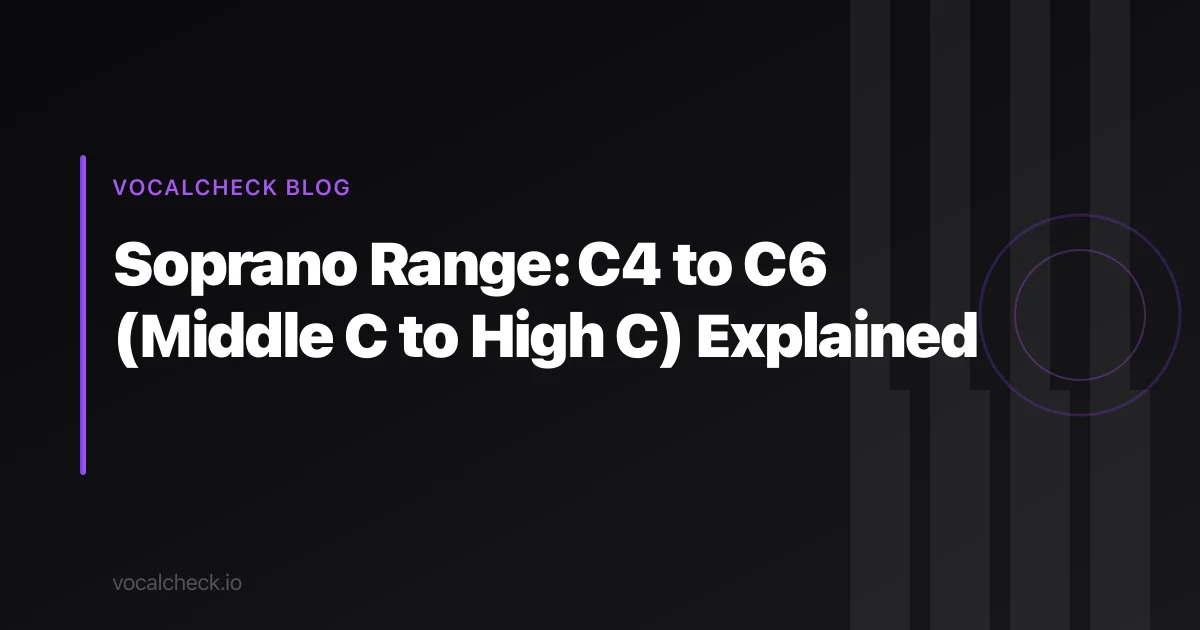 Soprano Range: C4 to C6 (Middle C to High C) Explained