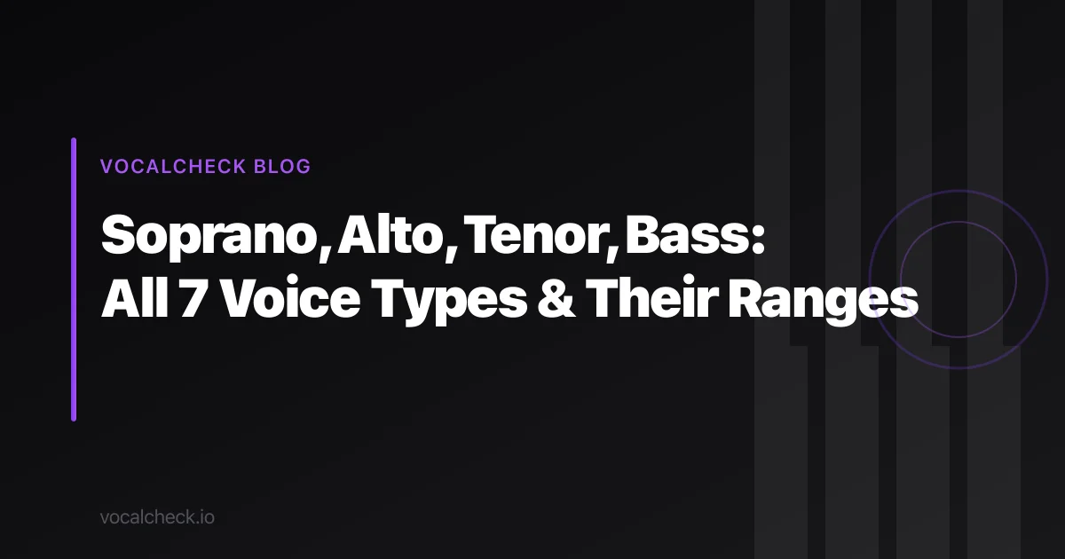 Soprano, Alto, Tenor, Bass: All 7 Voice Types & Their Ranges
