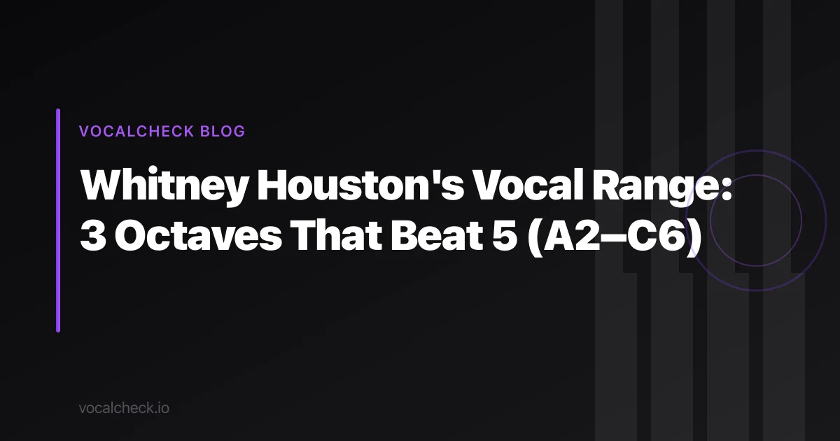 Whitney Houston's Vocal Range: 3 Octaves That Beat 5 (A2–C6)